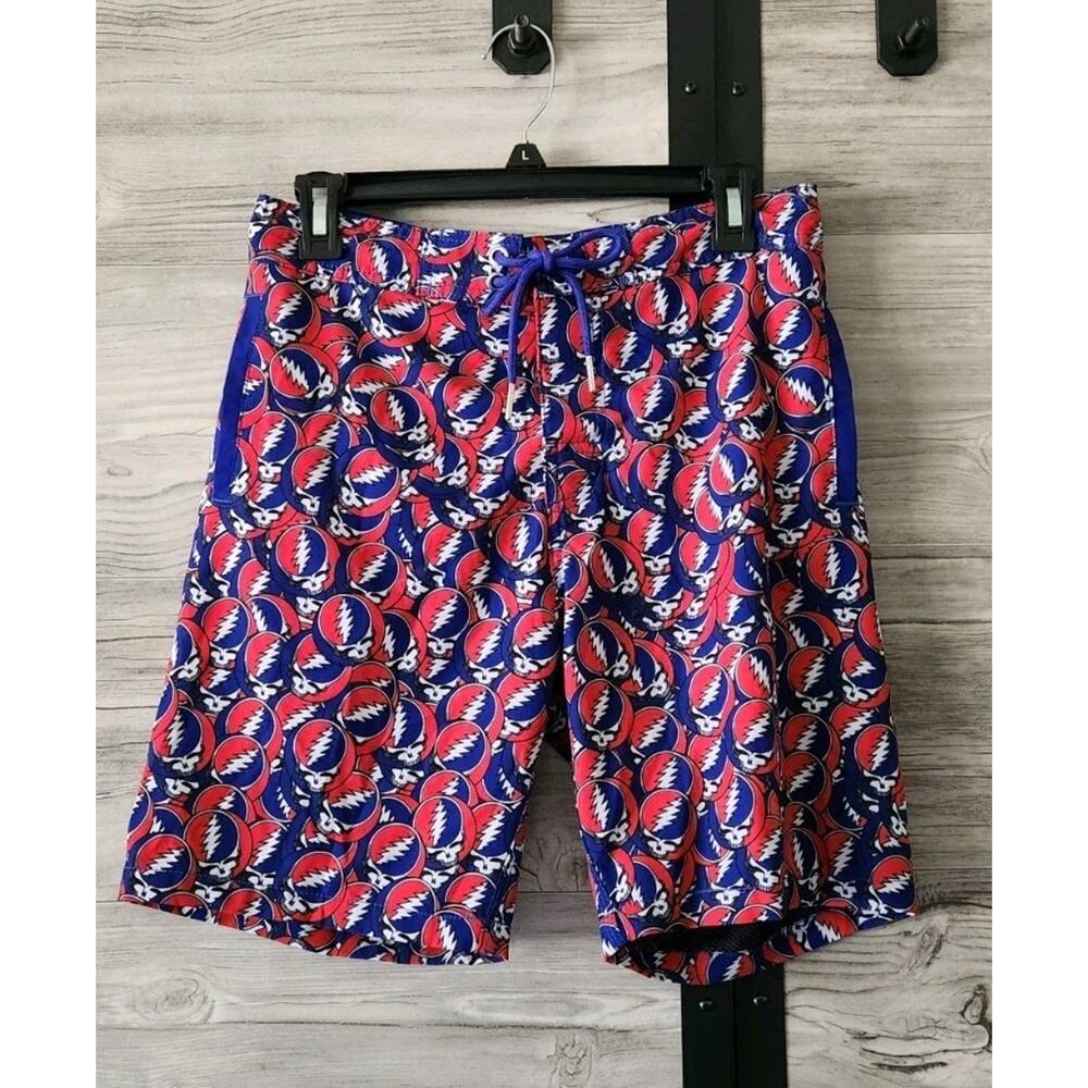 SEC 119 Size 28 Grateful Dead Swim Bathing Suit Trunks Board Shorts Skulls 2020